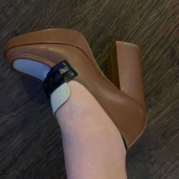 Cognac Blend Heeled Loafers sz 8.5 - Picture 17 of 17